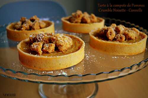 Tarte à la compote et son Crumble Noisette - Cannelle