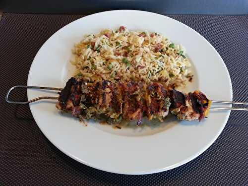 Brochettes de poulet mariné à la thaïe