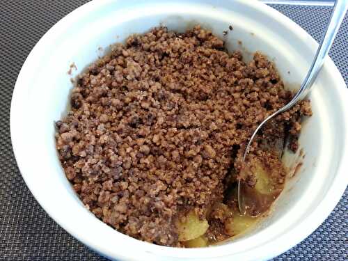 Crumble poires chocolat