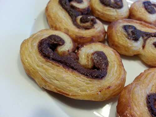 Petits palmiers à la pâte à tartiner chocolat/noisette