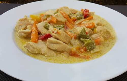 Poulet au curry jaune ou vert