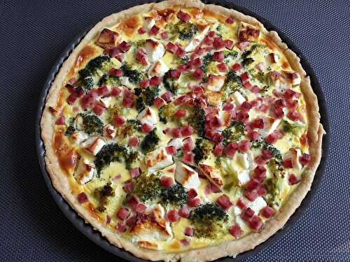 Quiche brocoli- feta-jambon croustillante au sésame