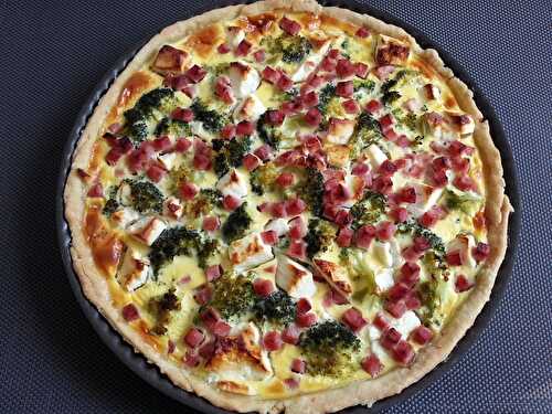 Quiche brocoli- feta-jambon croustillante au sésame