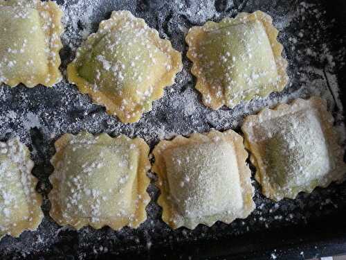 Raviolis épinards ricotta parmesan