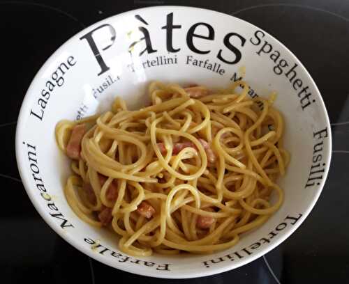 Spaghettis à la carbonara - Plein le tablier