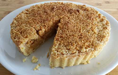 Tarte aux pommes, crumble aux amandes