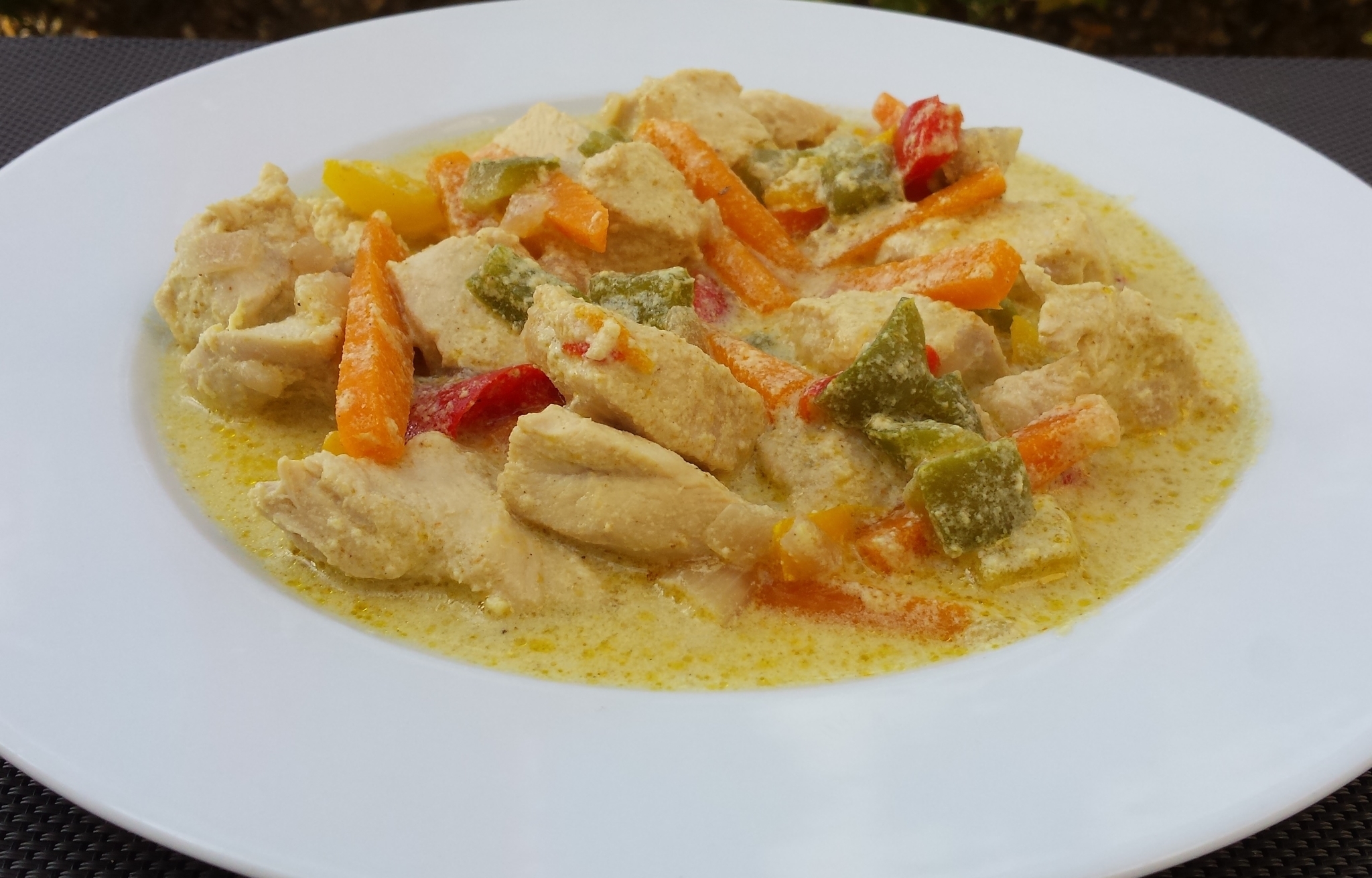 Poulet au curry jaune ou vert