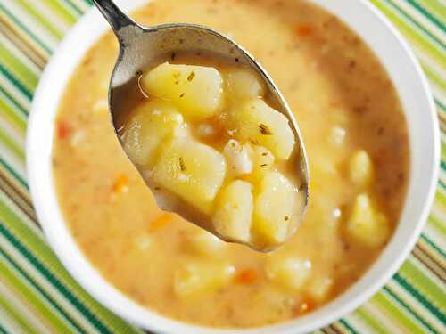 Soupe pomme de terre et carotte