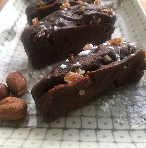 Brownies choco-noisettes à la purée de chataigne