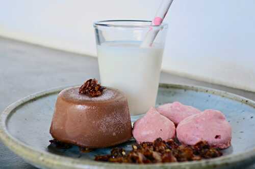 Emulsion Choco-rhubarbe et son Granola croquant (Ig faible, sans lactose)