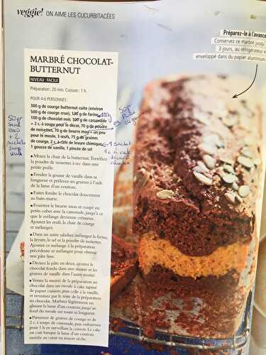 Marbré Chocolat-Butternut: une recette Slowly veggie