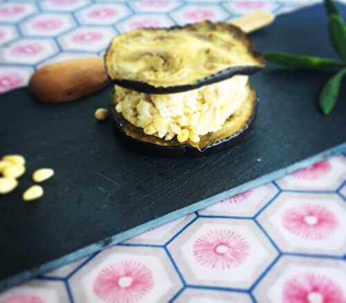 Mini burger d’aubergines grillées à la féta