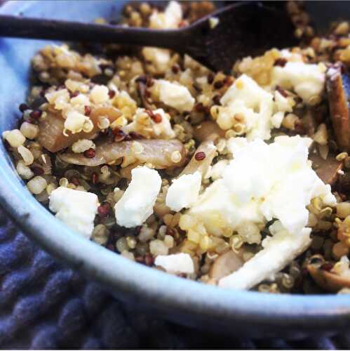 Salade Quinoa-Champignon-féta