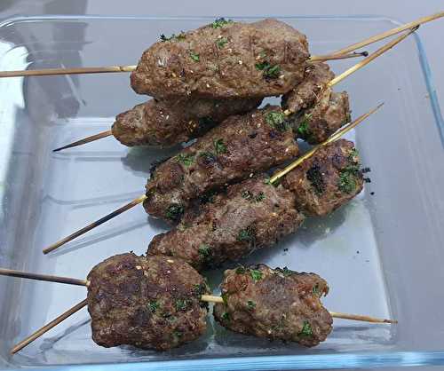 Brochettes de bœuf haché aux épices mexicaines