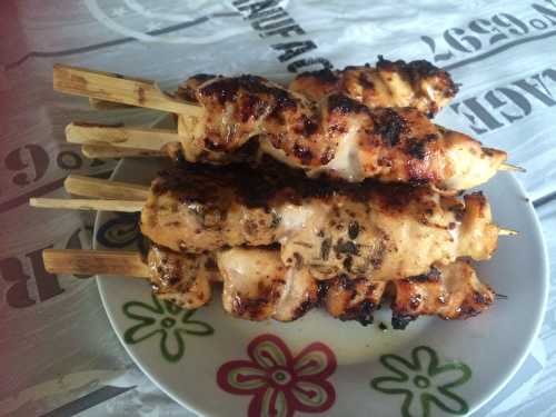 Brochettes de poulet au sirop d'érable