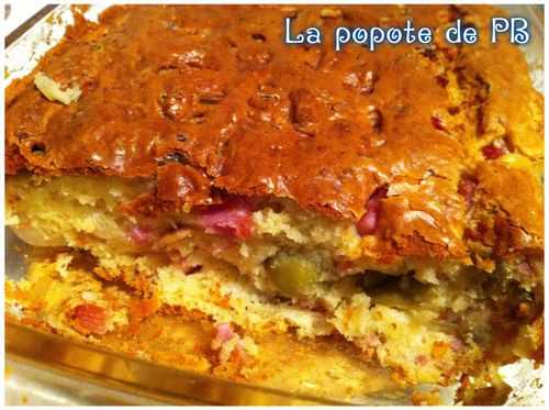 Cake surprise olives vertes, graines de courge et jambon au Thermomix