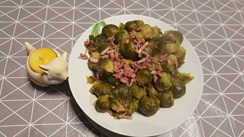 Choux de Bruxelles au vin blanc et aux lardons au Cookéo