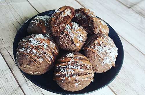 Cookies au chocolat, cœur coco