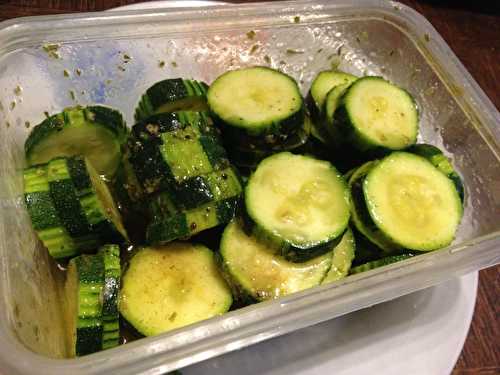 Courgettes grillées à la plancha, marinade aux épices du Maroc