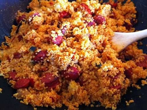 Couscous aux douces épices, chorizo et légumes du Sud)