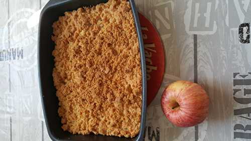 Crumble  aux pommes au cake factory