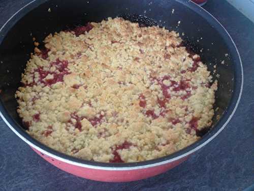 Crumble pommes framboises