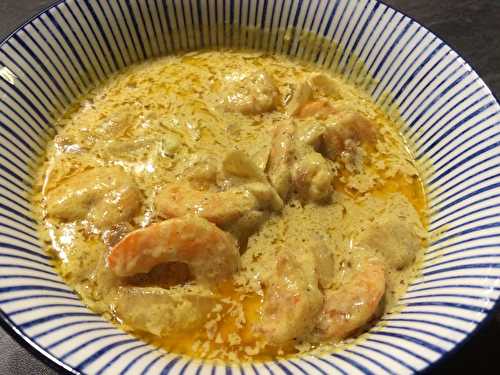 Curry de crevettes au lait de coco, façon Cyril Lignac