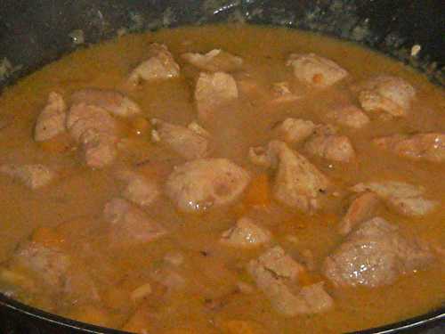 Curry de porc au lait de coco