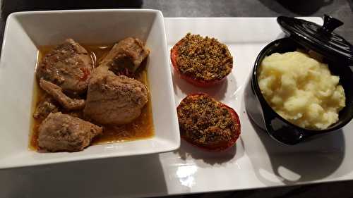 Filet mignon à la tomate et aux échalotes