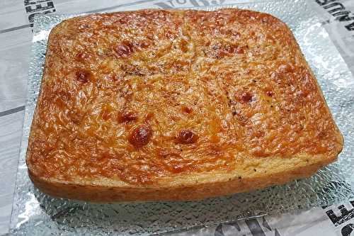 Gâteau de pommes de terre, cheddar et oignon au Cake Factory