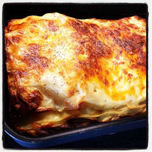 Lasagnes au jambon et mimolette