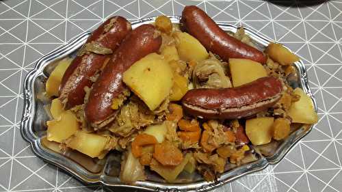Ma potée de chou aux saucisses fumées au Cookéo