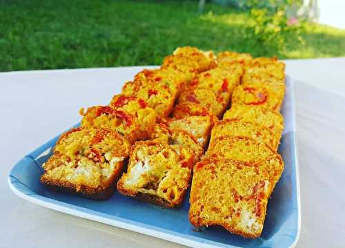 Mini cakes chorizo poivron et Etorki au Cake Factory