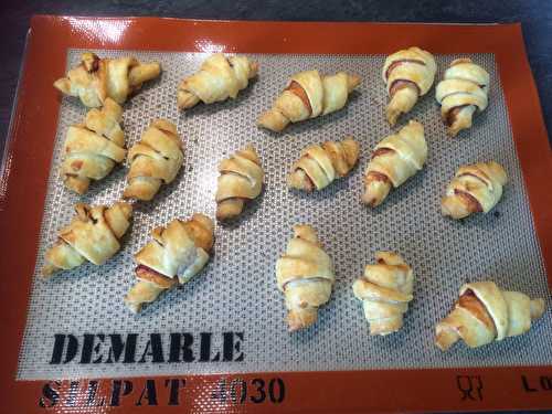 Mini croissants Maasdam jambon