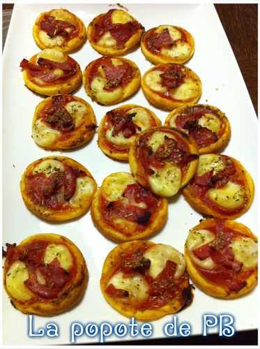 Mini pizzas bacon/mozza