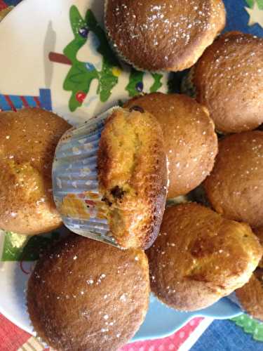 Muffins aux écorces d'orange confites et pépites de chocolat