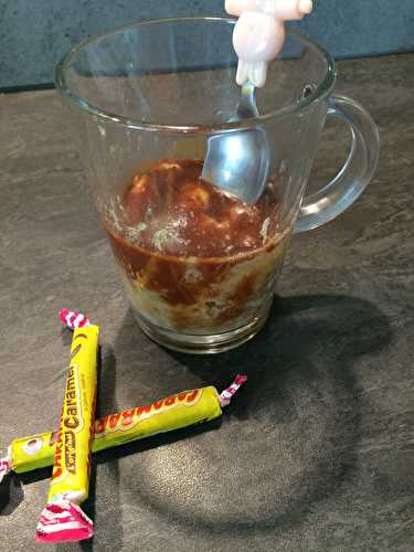 Mug cake Carambar