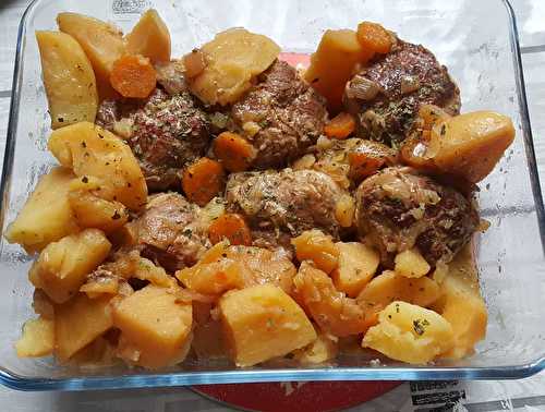 Paupiettes de veau  à la normande aux deux pommes au Cookéo