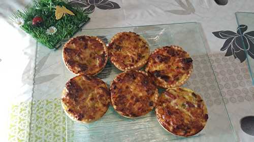 Petites quiches poireaux lardons