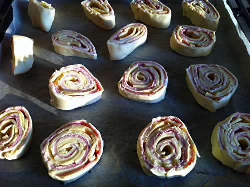 Petits roulés au maasdam et au jambon