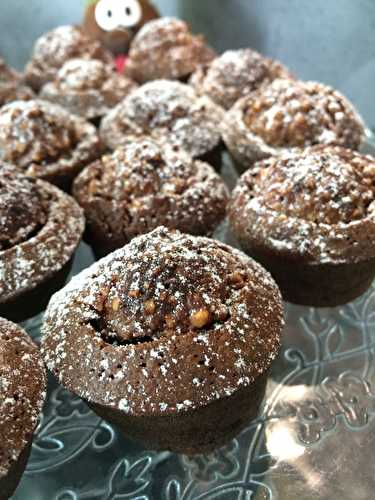 Petits soufflés au chocolat coeur Ferrero Rocher