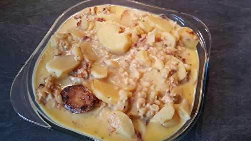 Pommes de terre, lardons, oignons à la tome fraîche au Cookéo
