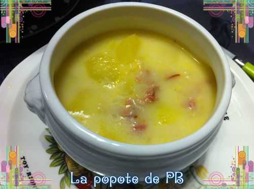 Potage de pommes de terre au bacon au Thermomix