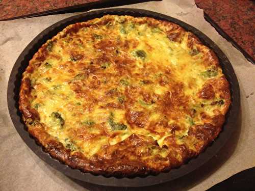 Quiche au roquefort et brocolis