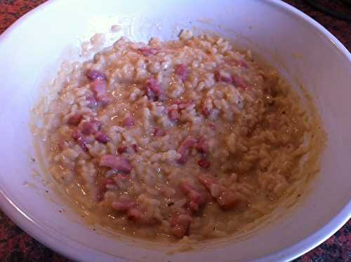 Risotto façon carbonara