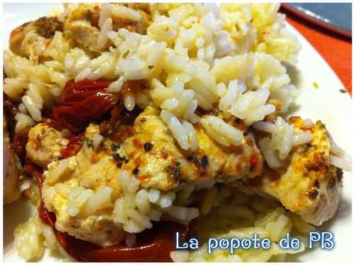 Riz au poulet et aux tomates séchées