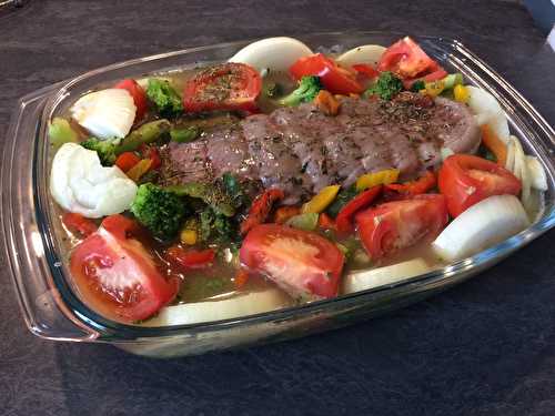 Rôti de boeuf et ses petits légumes