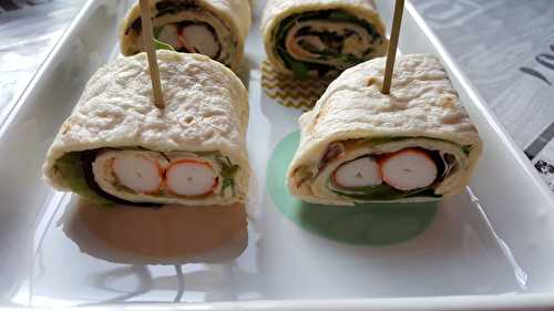 Roulés de wraps au surimi