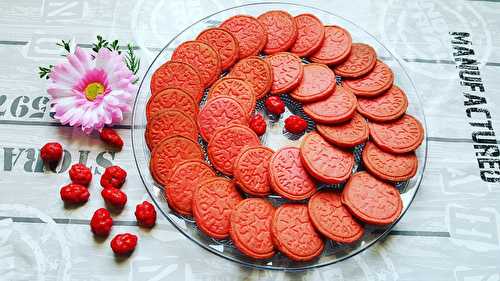 Sablés au pralines roses