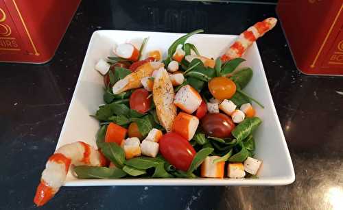 Salade de mâche au surimi